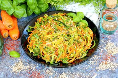 Кабачки по корейски быстрого приготовления