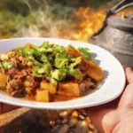 Говядина с картошкой и овощами в афганском казане