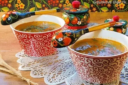 Суп с маринованными огурцами и перловкой